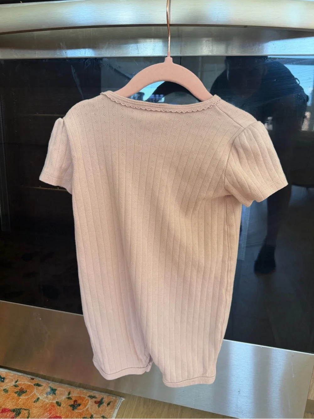 H&M Dusty Pink Knit Short-Sleeve Romper